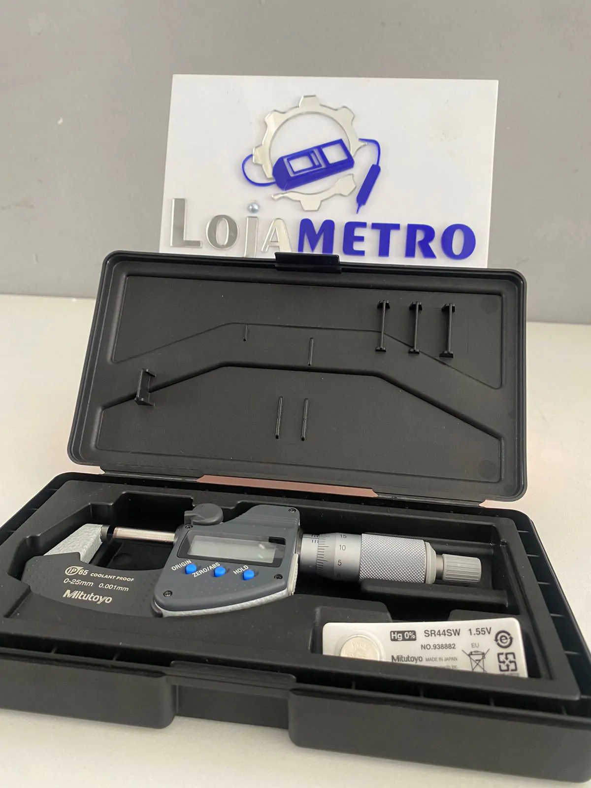 Micrômetro Externo Digital 0-25 mm 0,001mm Com Saída de Dados Proteção IP65 293-230-30 - Imagem 5