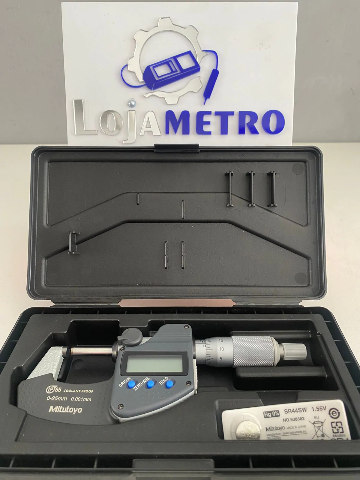 Micrômetro Externo Digital 0-25 mm 0,001mm Com Saída de Dados Proteção IP65 293-230-30 - Imagem 7
