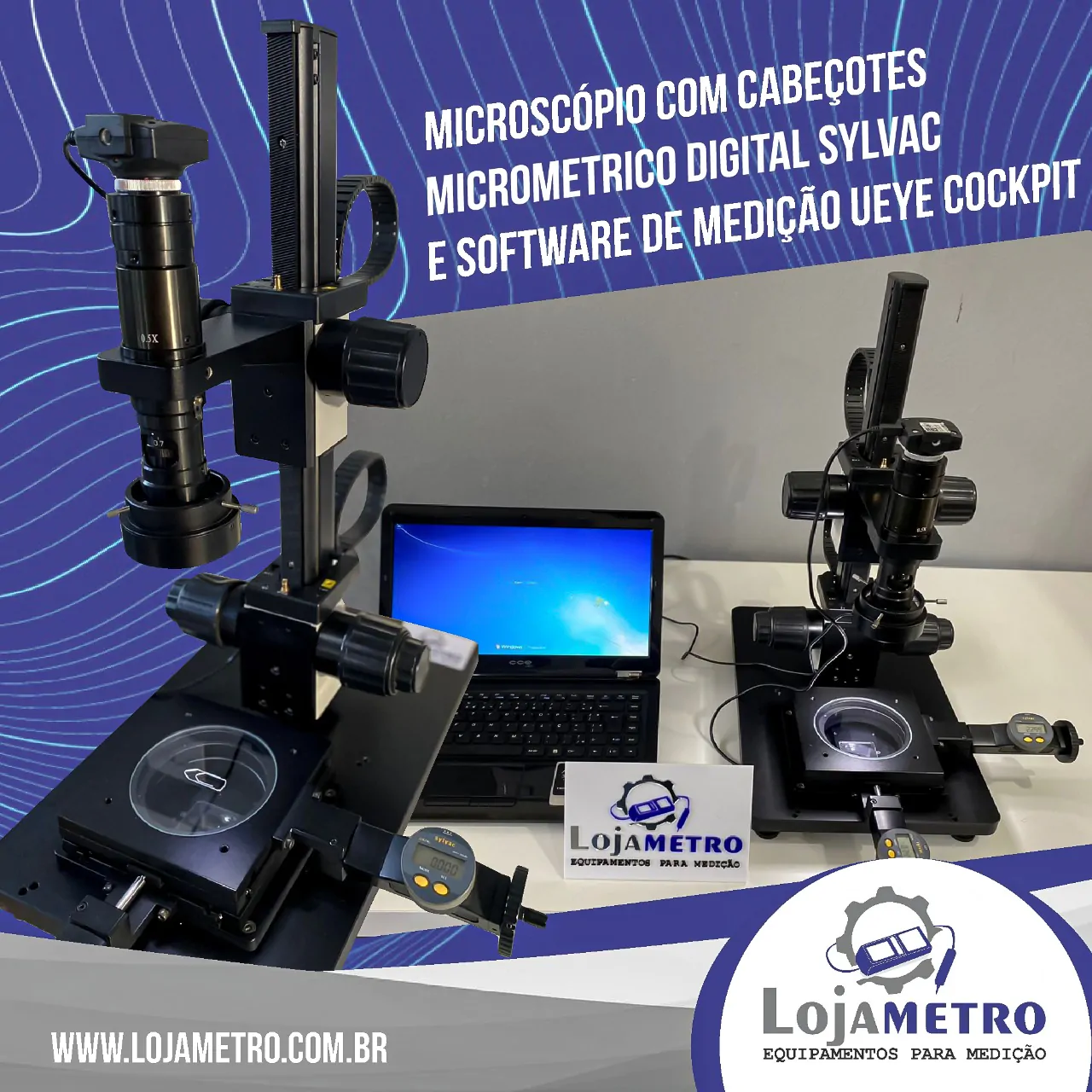 Microscópio de Medição com Software e Cabeçotes - TM-505
